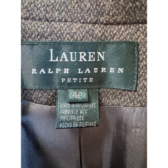 Vintage Lauren Ralph Lauren Women 4P Olive Jacket Blazer Lambswool Preppy - Picture 7 of 13